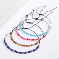 Wholesale Jewelry Casual Simple Style Round Natural Stone Beaded Knitting Bracelets main image 4