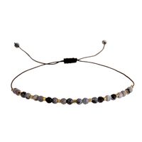 Wholesale Jewelry Casual Simple Style Round Natural Stone Beaded Knitting Bracelets sku image 12
