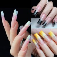 Casual Solid Color Plastic Nail Patches 1 Set main image 5