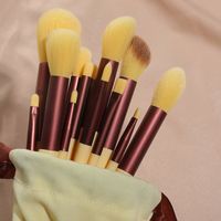 Lady Simple Style Artificial Fiber Plastic Handgrip Makeup Brushes 1 Set sku image 11
