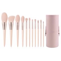 Casual Pu Leather Wooden Handle Makeup Brushes 1 Set sku image 3