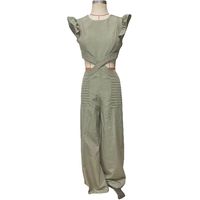 Women's Daily Simple Style Solid Color Full Length Hollow Out Jumpsuits main image 5