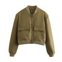 Women's Casual Solid Color Pocket Button Single Breasted Coat Jacket main image 4