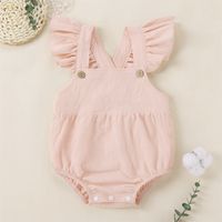 Fashion Solid Color Cotton Baby Rompers sku image 13