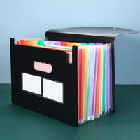 25 Grid Three-side Seal Lanyard Flip File Holder A4 Multi-layer Folder Office Document Storage Pp File Package Wholesale main image 2
