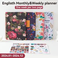 Planner Anglais Rollover Coil Notebook Avec Pages Diviseur sku image 1