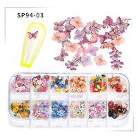 Süß Einfacher Stil Strassenmode Blume Schmetterling Kunststoff Papier Nagel Accessoires 1 Satz sku image 4
