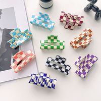 Classic Style Square Pvc Handmade Hair Claws main image 1