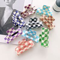Classic Style Square Pvc Handmade Hair Claws main image 2