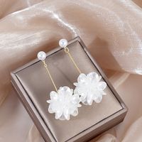 1 Pair Elegant Simple Style Leaf Flower Bow Knot Inlay Imitation Pearl Alloy Rhinestones Drop Earrings sku image 16