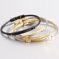 Basic Solid Color Stainless Steel Bangle In Bulk main image 1