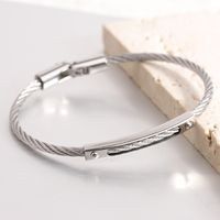 Basic Solid Color Stainless Steel Bangle In Bulk main image 2