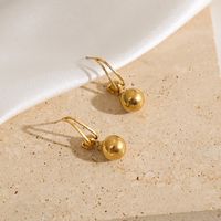 1 Pair Cute Bridal Four Leaf Clover Plating Carving 316 Stainless Steel  14K Gold Plated Earrings Ear Studs main image 5