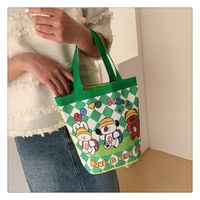 Women's Medium Spring&summer Canvas Cute Basic Canvas Bag Handbag main image 4