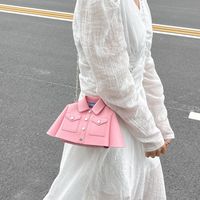 Women's Medium Pu Leather Solid Color Basic Streetwear Square Zipper Shoulder Bag Crossbody Bag Chain Bag main image 5