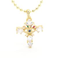Simple Style Bear Copper Plating Inlay Zircon Gold Plated Pendant Necklace sku image 2