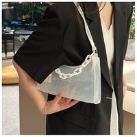 Femmes Petit Pvc Couleur Unie Vêtement De Rue Carré Fermeture Éclair Sac D'épaule Sac Bandoulière Sac Sous Les Bras main image 4