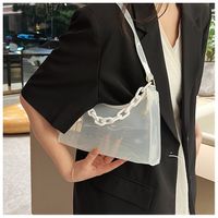 Women's Small Pvc Solid Color Streetwear Square Zipper Shoulder Bag Crossbody Bag Underarm Bag main image 4