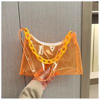 Mujeres Pequeña Pvc Color Sólido Ropa De Calle Cuadrado Cremallera Bolsas De Hombro Bolso Bandolera Bolsa Para Las Axilas sku image 2