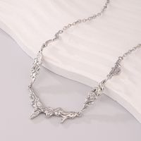 Strassenmode Koreanische Art Herzform Rostfreier Stahl Halskette sku image 1