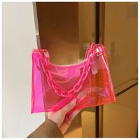 Mujeres Pequeña Pvc Color Sólido Ropa De Calle Cuadrado Cremallera Bolsas De Hombro Bolso Bandolera Bolsa Para Las Axilas sku image 3