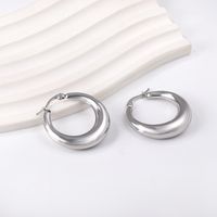 1 Pair Simple Style Classic Style Geometric Plating Stainless Steel Earrings main image 4