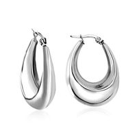 1 Pair Simple Style Classic Style Geometric Plating Stainless Steel Earrings sku image 1