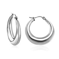 1 Pair Simple Style Classic Style Geometric Plating Stainless Steel Earrings sku image 2