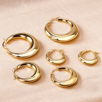 1 Pair Simple Style Classic Style Geometric Plating Stainless Steel Earrings main image 1