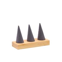 Artistic Conical Bamboo Wood Flannel Jewelry Rack main image 3