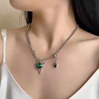 Streetwear Korean Style Heart Shape Stainless Steel Necklace main image 5