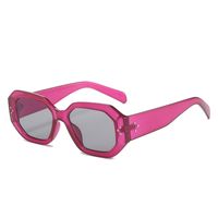 Streetwear Solid Color Pc Polygon Full Frame Women's Sunglasses sku image 2