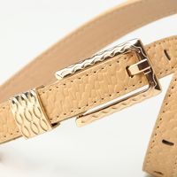 Elegant Basic Simple Style Solid Color Pu Leather Alloy Women's Leather Belts main image 4
