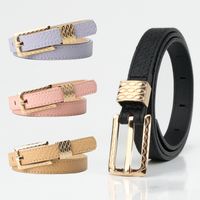 Elegant Basic Simple Style Solid Color Pu Leather Alloy Women's Leather Belts main image 1