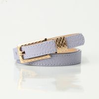Elegant Basic Simple Style Solid Color Pu Leather Alloy Women's Leather Belts sku image 8