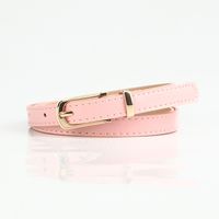 Sweet Simple Style Solid Color Pu Leather Alloy Women's Leather Belts sku image 8