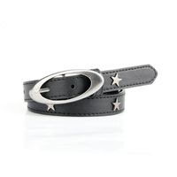 Exaggerated Punk Streetwear Star Pu Leather Alloy Women's Leather Belts sku image 1