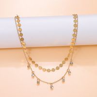Classic Style Solid Color Alloy Plating Inlay Zircon Women's Necklace main image 2