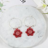 1 Pair Ethnic Style Christmas Tree Enamel Alloy Iron Drop Earrings main image 5