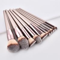 Einfacher Stil Künstliche Faser Holzgriff Makeup Bürsten 1 Satz main image 4
