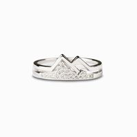 Simple Style Streetwear Mountain Sterling Silver Zircon Rings In Bulk main image 5