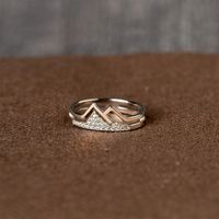 Simple Style Streetwear Mountain Sterling Silver Zircon Rings In Bulk main image 1