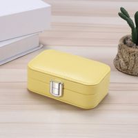 Simple Style Solid Color Pu Leather Coral Fleece Jewelry Boxes sku image 8