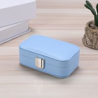 Simple Style Solid Color Coral Fleece Leather Jewelry Boxes sku image 13