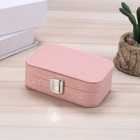 Simple Style Solid Color Pu Leather Coral Fleece Jewelry Boxes sku image 13