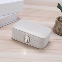 Simple Style Solid Color Coral Fleece Leather Jewelry Boxes sku image 8