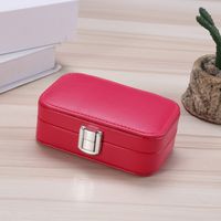 Simple Style Solid Color Coral Fleece Leather Jewelry Boxes sku image 9