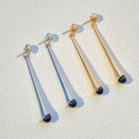 1 Pair Vintage Style Simple Style Solid Color Plating Alloy 14k Gold Plated Silver Plated Drop Earrings main image 5