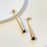 1 Pair Vintage Style Simple Style Solid Color Plating Alloy 14k Gold Plated Silver Plated Drop Earrings main image 2