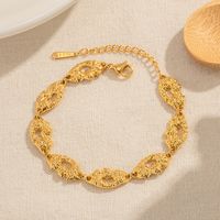 Classic Style Solid Color Texture Stainless Steel Plating 18k Gold Plated Bracelets main image 1